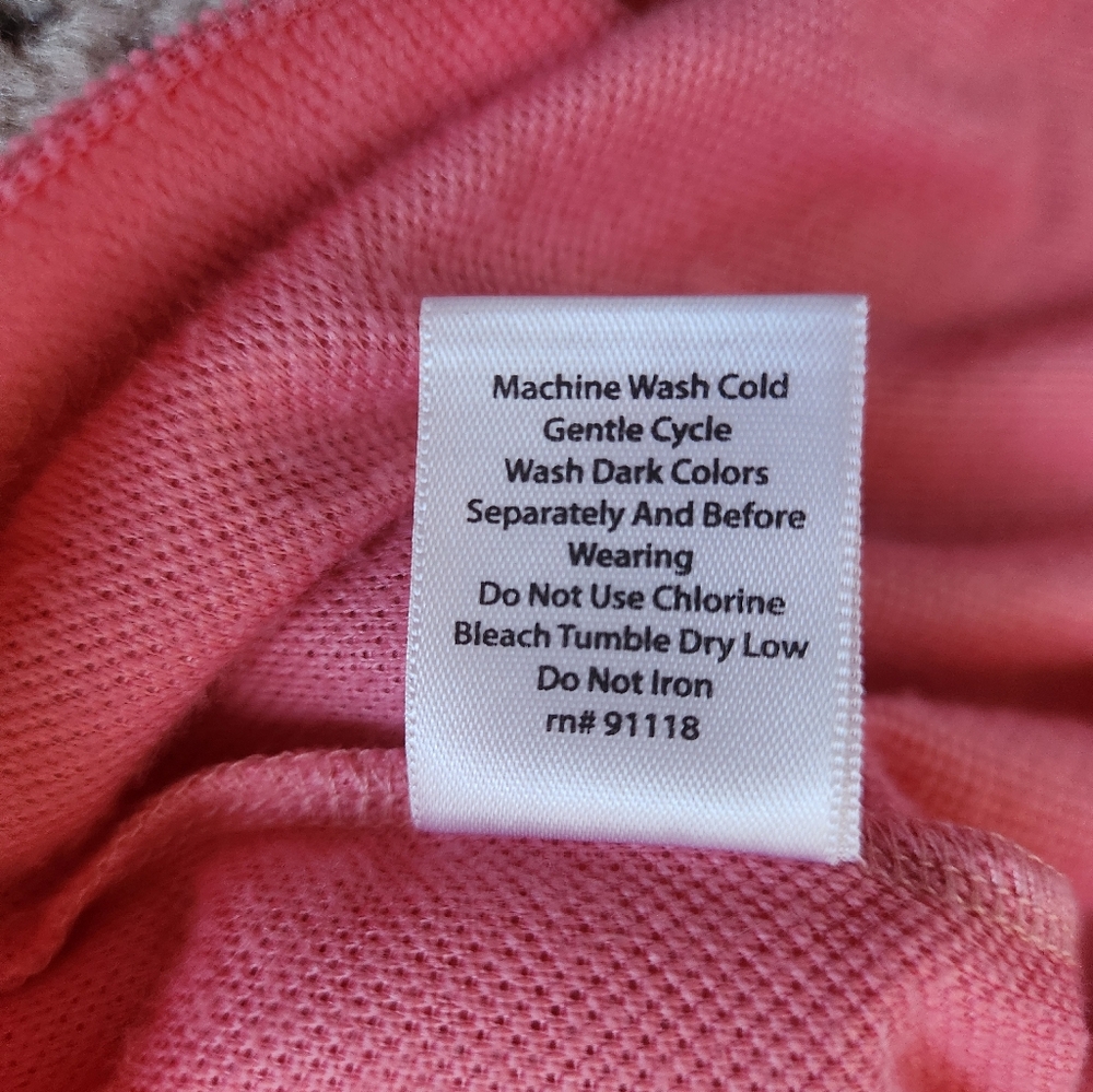 Coral Bay Intimates Short Sleeve Zip Front Terry Robe/Beach Cover Pockets Pink M - Picture 9 of 14